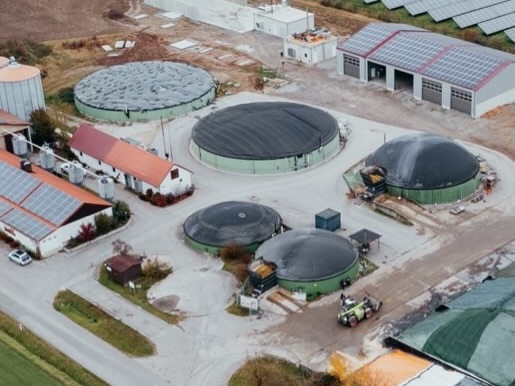 Biogasanlage von oben